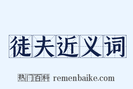 徒夫近义词是什么意思的图片